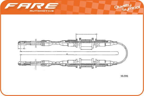 FARE SA 18603 - Тросик, cтояночный тормоз autospares.lv