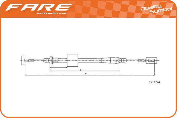 FARE SA 18138 - Тросик, cтояночный тормоз autospares.lv