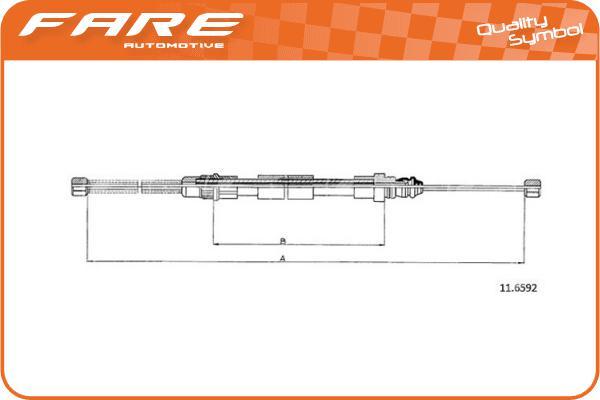 FARE SA 18831 - Тросик, cтояночный тормоз autospares.lv