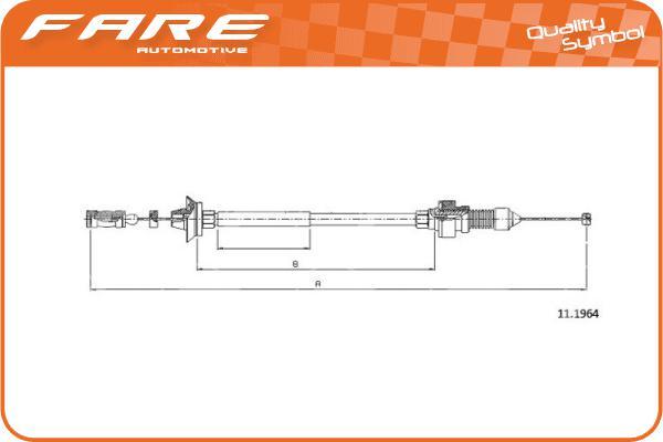 FARE SA 25545 - Тросик газа autospares.lv