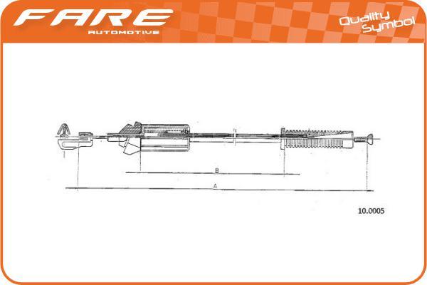 FARE SA 25543 - Тросик газа autospares.lv