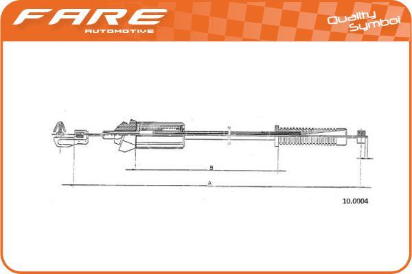 FARE SA 25542 - Тросик газа autospares.lv