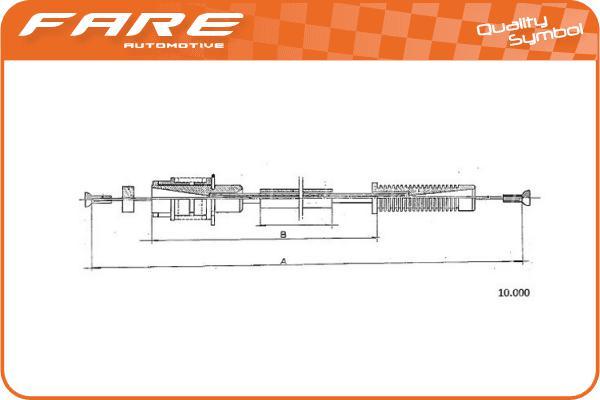 FARE SA 25536 - Тросик газа autospares.lv