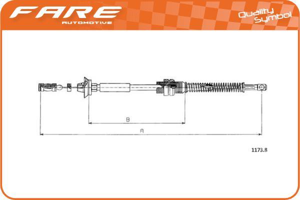 FARE SA 25684 - Тросик газа autospares.lv