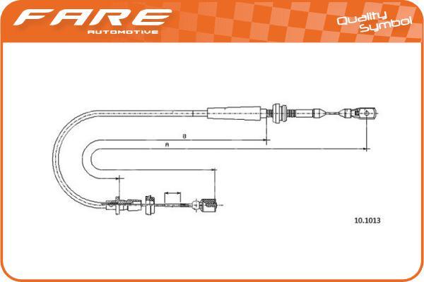 FARE SA 26013 - Тросик газа autospares.lv