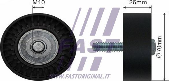 Fast FT44530 - Ролик, поликлиновый ремень autospares.lv