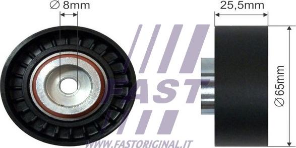 Fast FT44537 - Ролик, поликлиновый ремень autospares.lv