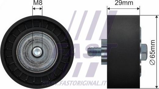 Fast FT44523 - Ролик, поликлиновый ремень autospares.lv