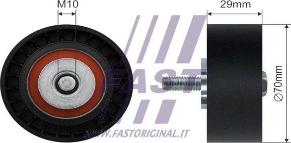 Fast FT44575 - Ролик, поликлиновый ремень autospares.lv