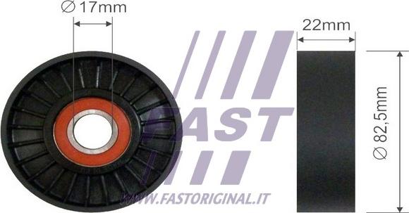 Fast FT44573 - Ролик, поликлиновый ремень autospares.lv