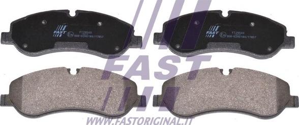 Fast FT29549 - Тормозные колодки, дисковые, комплект autospares.lv