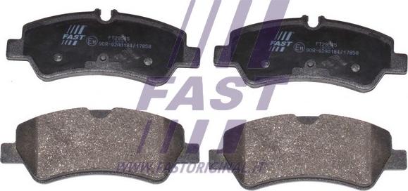 Fast FT29545 - Тормозные колодки, дисковые, комплект autospares.lv