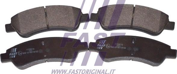 Fast FT29519 - Тормозные колодки, дисковые, комплект autospares.lv