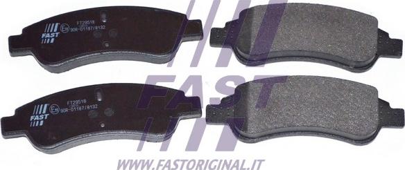 Fast FT29518 - Тормозные колодки, дисковые, комплект autospares.lv