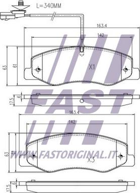 Fast FT29537 - Тормозные колодки, дисковые, комплект autospares.lv