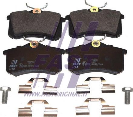 Fast FT29520 - Тормозные колодки, дисковые, комплект autospares.lv
