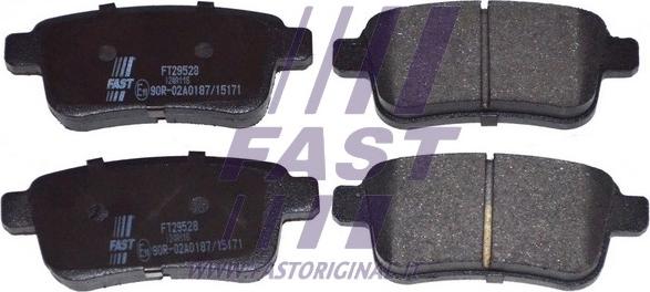 Fast FT29528 - Тормозные колодки, дисковые, комплект autospares.lv