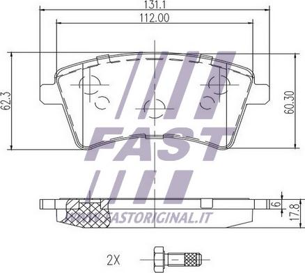 Fast FT29527 - Тормозные колодки, дисковые, комплект autospares.lv