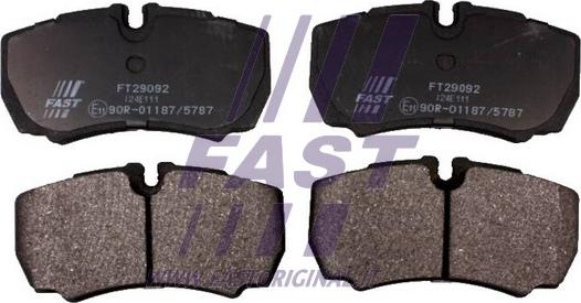 Fast FT29092 - Тормозные колодки, дисковые, комплект autospares.lv