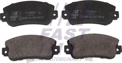 Fast FT29001 - Тормозные колодки, дисковые, комплект autospares.lv
