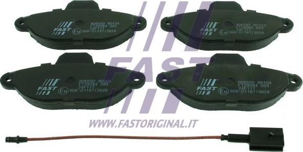Fast FT29084 - Тормозные колодки, дисковые, комплект autospares.lv