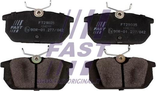 Fast FT29035 - Тормозные колодки, дисковые, комплект autospares.lv