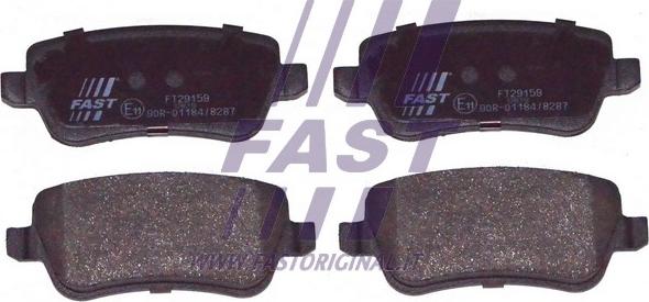 Fast FT29159 - Тормозные колодки, дисковые, комплект autospares.lv