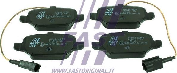 Fast FT29167 - Тормозные колодки, дисковые, комплект autospares.lv