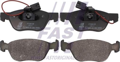 Fast FT29105 - Тормозные колодки, дисковые, комплект autospares.lv