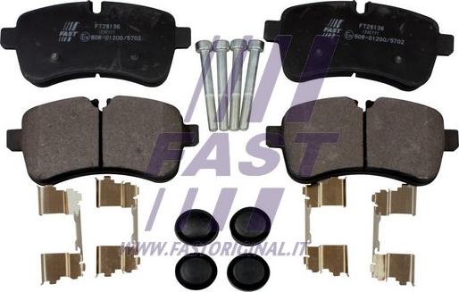 Fast FT29136 - Тормозные колодки, дисковые, комплект autospares.lv