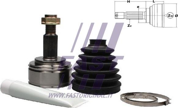 Fast FT25093K - Шарнирный комплект, ШРУС, приводной вал autospares.lv