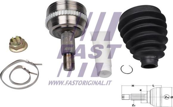 Fast FT25092K - Шарнирный комплект, ШРУС, приводной вал autospares.lv