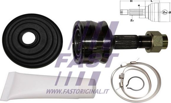 Fast FT25005K - Шарнирный комплект, ШРУС, приводной вал autospares.lv