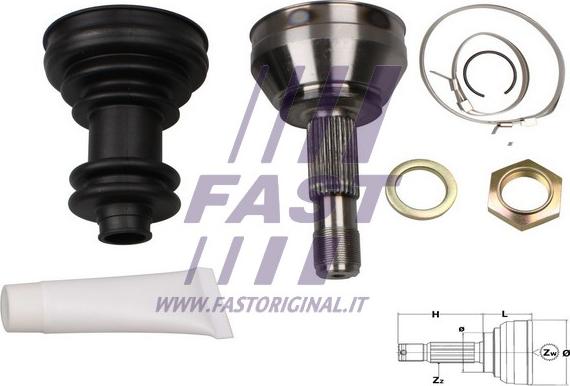 Fast FT25001K - Шарнирный комплект, ШРУС, приводной вал autospares.lv