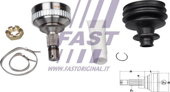 Fast FT25088K - Шарнирный комплект, ШРУС, приводной вал autospares.lv