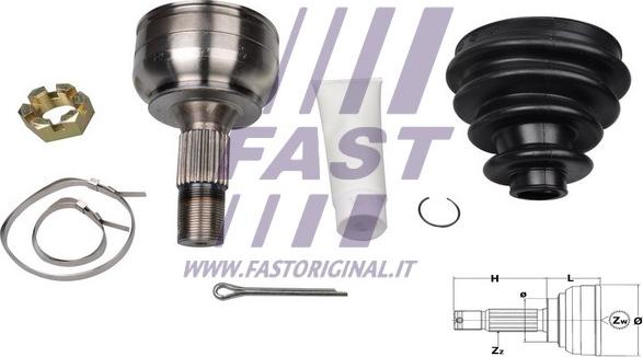 Fast FT25087K - Шарнирный комплект, ШРУС, приводной вал autospares.lv