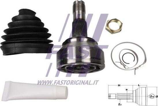 Fast FT25078K - Шарнирный комплект, ШРУС, приводной вал autospares.lv