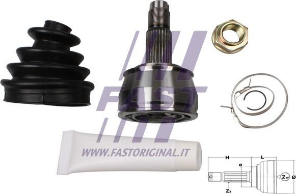 Fast FT25073K - Шарнирный комплект, ШРУС, приводной вал autospares.lv