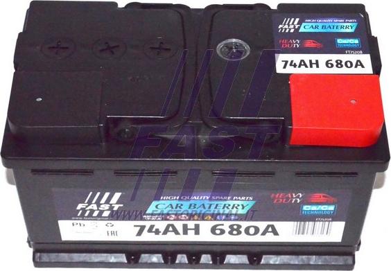 Fast FT75208 - Стартерная аккумуляторная батарея, АКБ autospares.lv