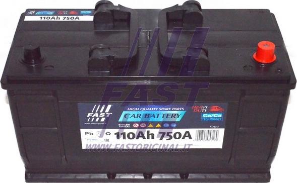 Fast FT75212 - Стартерная аккумуляторная батарея, АКБ autospares.lv
