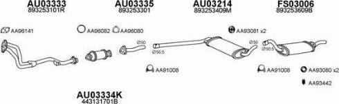 Faurecia AA96543 - Кронштейн, втулка, система выпуска ОГ autospares.lv