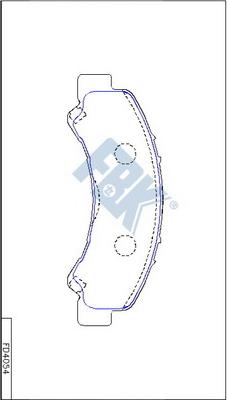 FBK FD4054 - Тормозные колодки, дисковые, комплект autospares.lv