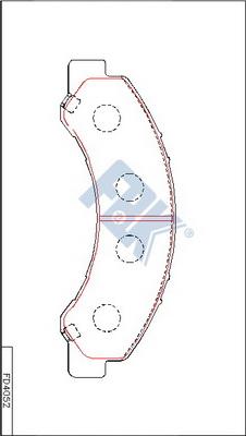 FBK FD4052 - Тормозные колодки, дисковые, комплект autospares.lv