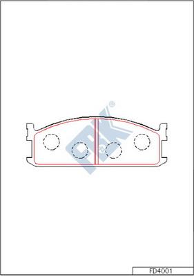 FBK FD4001 - Тормозные колодки, дисковые, комплект autospares.lv