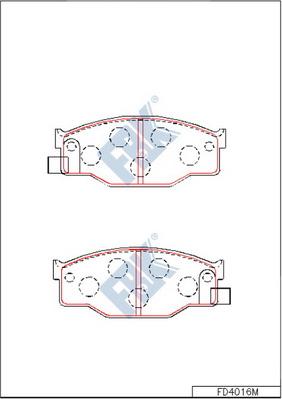 FBK FD4016M - Тормозные колодки, дисковые, комплект autospares.lv