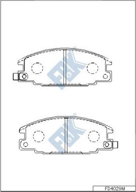 FBK FD4029M - Тормозные колодки, дисковые, комплект autospares.lv