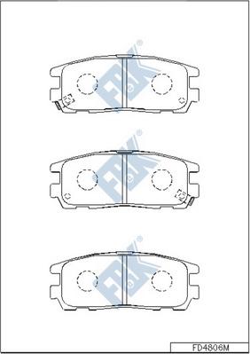 FBK FD4806M - Тормозные колодки, дисковые, комплект autospares.lv