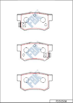 FBK FD5056M - Тормозные колодки, дисковые, комплект autospares.lv