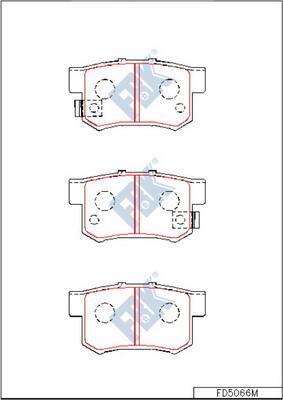 FBK FD5066M - Тормозные колодки, дисковые, комплект autospares.lv