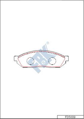 FBK FD5009 - Тормозные колодки, дисковые, комплект autospares.lv